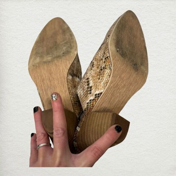 Boutique by Corkys Snakeskin Mules Size 7 Pointed Toe Western Cowgirl Glam - Picture 5 of 7